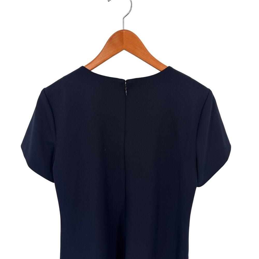 NANETTE LEPORE NWT Navy TIe Detail Short Sleeve Dress // 12 - Picture 8 of 9
